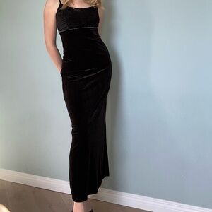 M Studio Black Velvet Dress